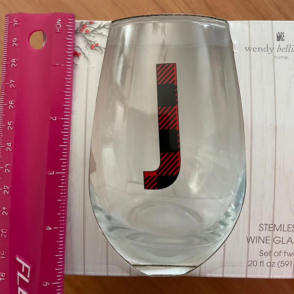 Set of 2 Stemless Wine Glasses